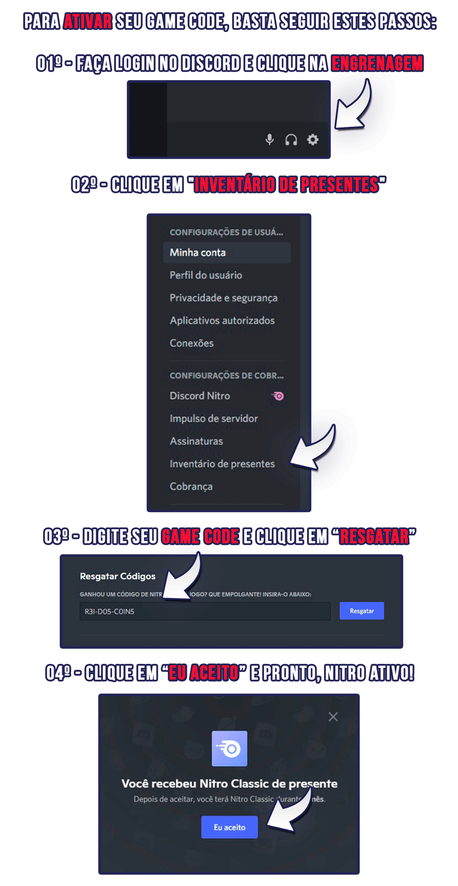 Como Ativar Nitro Boosts no Discord!